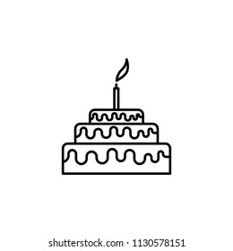 birthday cake icon. Element of food and drinks icon for mobile concept and web apps. Thin line birthday cake icon can be used for web and mobile. Premium icon on white background