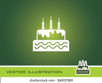 Birthday Cake icon. Eps-10.