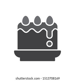Birthday Cake icon. flat simple pictogram. vector illustration