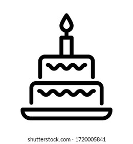 birthday cake icon food and restaurant vector