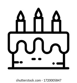 birthday cake icon food and restaurant vector