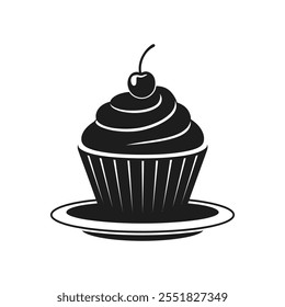 Birthday cake icon and illustration