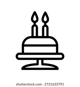 Birthday cake icon illustration vector design template