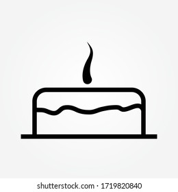 birthday cake icon isolated vector