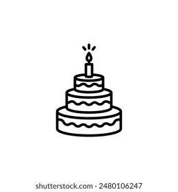 Birthday Cake Icon Perfect for Celebration Events