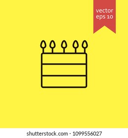 birthday cake. birthday cake icon. sign design. Vector EPS 10.