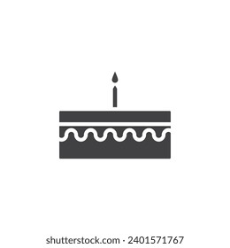 birthday cake icon. sign for mobile concept and web design. Outline vector icon. Symbol, logo illustration. Vector graphics