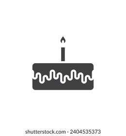 birthday cake icon. sign for mobile concept and web design. outline vector icon. symbol, logo illustration. vector graphics.