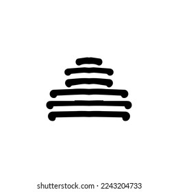Birthday cake icon. Simple style company birthday poster background symbol. Cake brand logo design element. Birthday cake t-shirt printing. Vector for sticker.