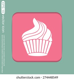 birthday cake icon. symbol of cake. Celebrating the birthday of the loaf .