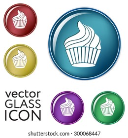 birthday cake icon. symbol of cake. Celebrating the birthday of the loaf .