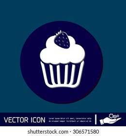 birthday cake icon. symbol of cake. Celebrating the birthday of the loaf .