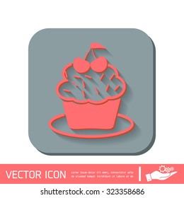 birthday cake icon. symbol of cake. Celebrating the birthday of the loaf .