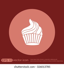 birthday cake icon. symbol of cake. Celebrating the birthday of the loaf .