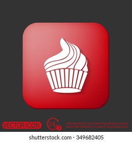 birthday cake icon. symbol of cake. Celebrating the birthday of the loaf .