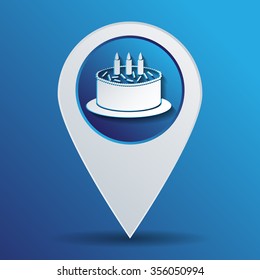 birthday cake icon. symbol of cake. Celebrating the birthday of the loaf .