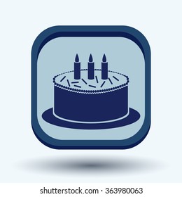 birthday cake icon. symbol of cake. Celebrating the birthday of the loaf .