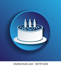 birthday cake icon. symbol of cake. Celebrating the birthday of the loaf .