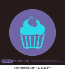 birthday cake icon. symbol of cake. Celebrating the birthday of the loaf .