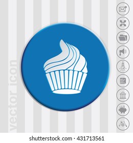 birthday cake icon. symbol of cake. Celebrating the birthday of the loaf .