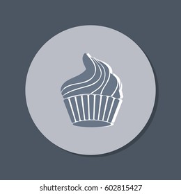 birthday cake icon. symbol of cake. Celebrating the birthday of the loaf .