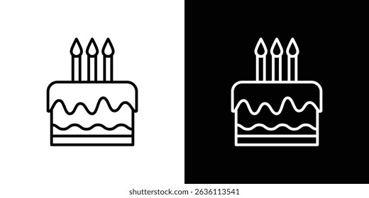 Birthday cake icon symbol concept for graphic design, Website, UI. EPS