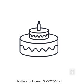 birthday cake icon. birthday cake Symbol sign for mobile concept and web design. Vector icon, Logo illustration, Vector graphics