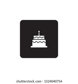 Birthday cake icon symbol vector