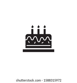 Birthday cake icon symbol vector illustration