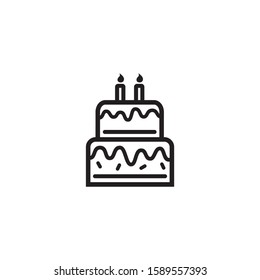 Birthday cake icon symbol vector illustration
