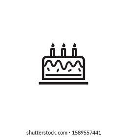 Birthday cake icon symbol vector illustration
