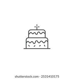 Birthday cake icon symbol vector illustration