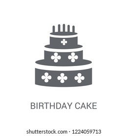 Birthday cake icon. Trendy Birthday cake logo concept on white background from Birthday party and wedding collection. Suitable for use on web apps, mobile apps and print media.