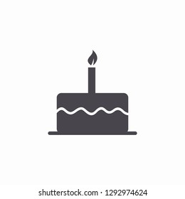 Birthday Cake Icon Vector