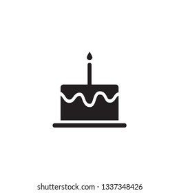Birthday cake icon vector