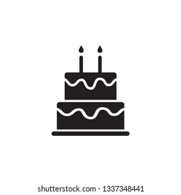 Birthday cake icon vector