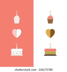 Birthday Cake Icon - Vector