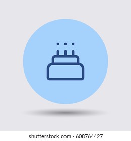 Birthday cake icon vector