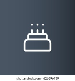 Birthday cake icon vector
