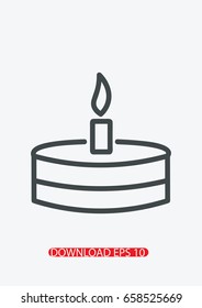 Birthday cake icon, Vector