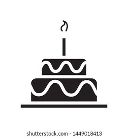 birthday cake icon vector design template