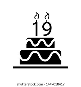 birthday cake icon vector design template