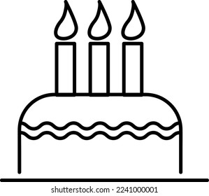 Birthday Cake Icon Vector Design Template illustration on white background..eps
