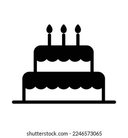 Birthday cake icon vector design template