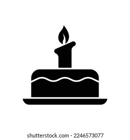 Birthday cake icon vector design template