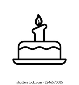 Birthday cake icon vector design template