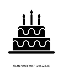 Birthday cake icon vector design template