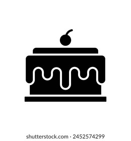 birthday cake icon vector design template simple and clean