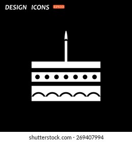 birthday cake icon. icon. vector design