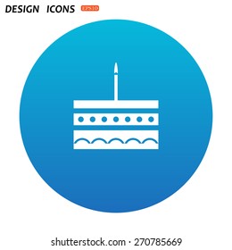 birthday cake icon. icon. vector design